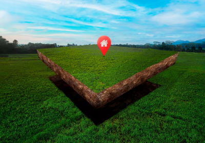 land plot with nature landscape location pin 23 2149937918